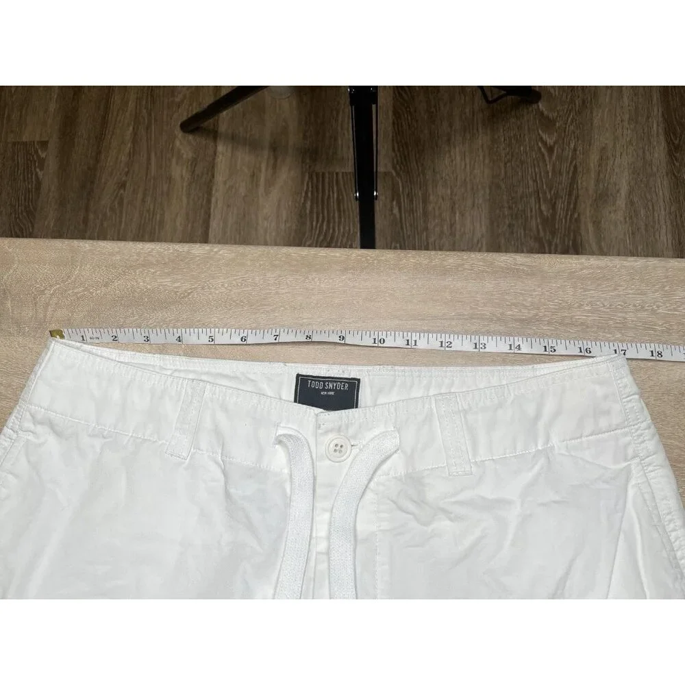 Todd Snyder Garment Dyed Cargo Pant in White Size Large